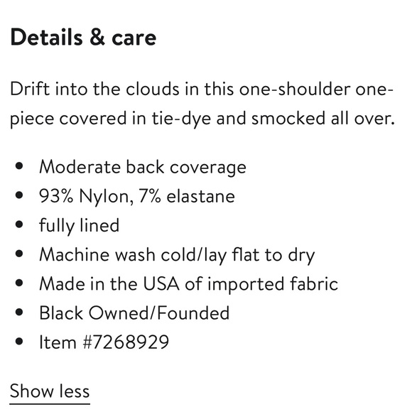 NEW Good American Always Fits Tie Dye One-Shoulder One-Piece Swimsuit Sz 7/8 - Picture 8 of 13